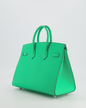 *RARE* Hermès Birkin Sellier Bag 25cm in Vert Comics Epsom Leather with Palladium Hardware