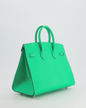 *RARE* Hermès Birkin Sellier Bag 25cm in Vert Comics Epsom Leather with Palladium Hardware