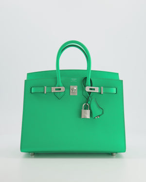 *RARE* Hermès Birkin Sellier Bag 25cm in Vert Comics Epsom Leather with Palladium Hardware