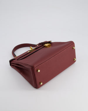 Hermès Kelly 25cm Retourne Bag in Rouge H Togo Leather with Gold Hardware