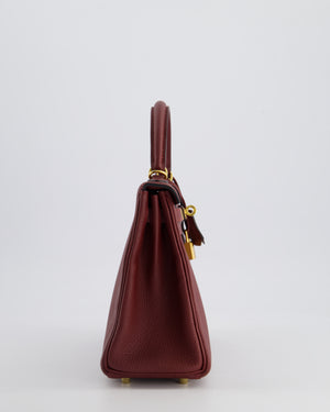 Hermès Kelly 25cm Retourne Bag in Rouge H Togo Leather with Gold Hardware