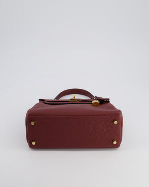 Hermès Kelly 25cm Retourne Bag in Rouge H Togo Leather with Gold Hardware