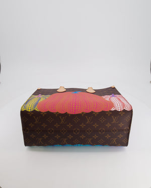 Louis Vuitton x Yayoi Kusama Brown Monogram and Multicolour Pumpkin Onthego Bag with Gold Hardware