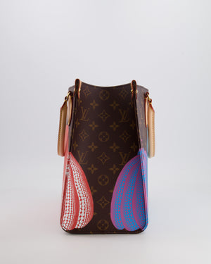 Louis Vuitton x Yayoi Kusama Brown Monogram and Multicolour Pumpkin Onthego Bag with Gold Hardware