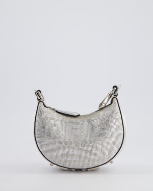 Fendi FW/24 Silver Fendigraphy Crystal FF Logo Nano Bag