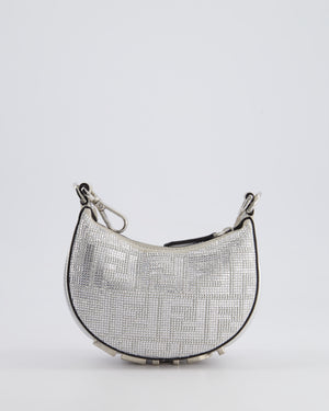 Fendi FW/24 Silver Fendigraphy Crystal FF Logo Nano Bag