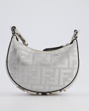 Fendi FW/24 Silver Fendigraphy Crystal FF Logo Nano Bag