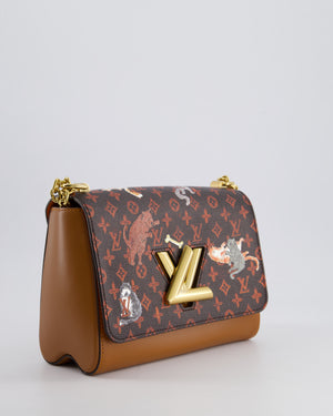 Louis Vuitton Brown "Grace Coddington" Twist MM Bag with Gold Hardware