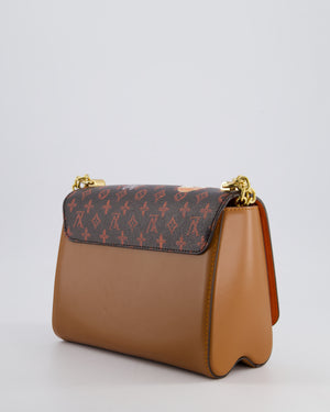 Louis Vuitton Brown "Grace Coddington" Twist MM Bag with Gold Hardware