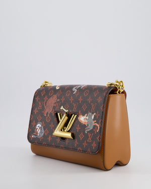 Louis Vuitton Brown "Grace Coddington" Twist MM Bag with Gold Hardware