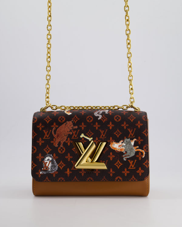 Louis Vuitton Brown "Grace Coddington" Twist MM Bag with Gold Hardware