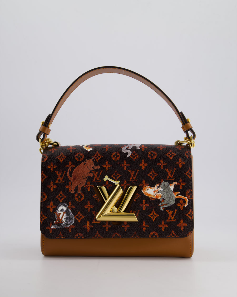 Louis Vuitton Brown "Grace Coddington" Twist MM Bag with Gold Hardware