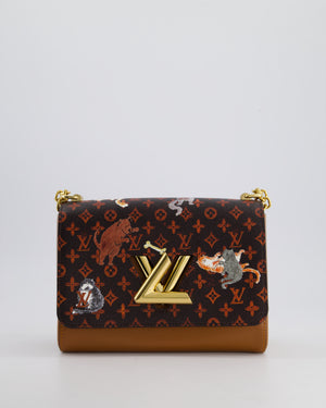 Louis Vuitton Brown "Grace Coddington" Twist MM Bag with Gold Hardware