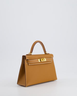 *HOT* Hermès Mini Kelly 20cm Bag in Gold Epsom Leather with Gold Hardware