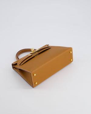 *HOT* Hermès Mini Kelly 20cm Bag in Gold Epsom Leather with Gold Hardware