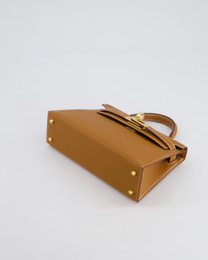 *HOT* Hermès Mini Kelly 20cm Bag in Gold Epsom Leather with Gold Hardware