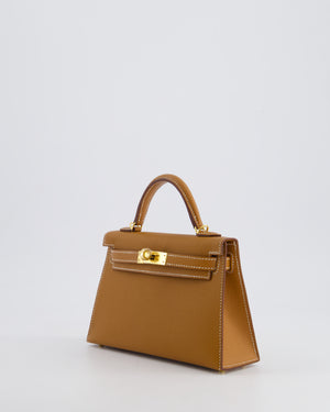 *HOT* Hermès Mini Kelly 20cm Bag in Gold Epsom Leather with Gold Hardware