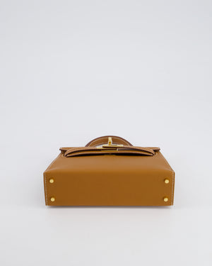 *HOT* Hermès Mini Kelly 20cm Bag in Gold Epsom Leather with Gold Hardware