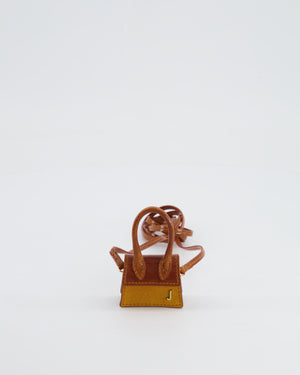 Jacquemus Brown Chiquito Micro Top Handle Bag with Gold Logo Detail