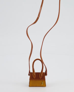 Jacquemus Brown Chiquito Micro Top Handle Bag with Gold Logo Detail