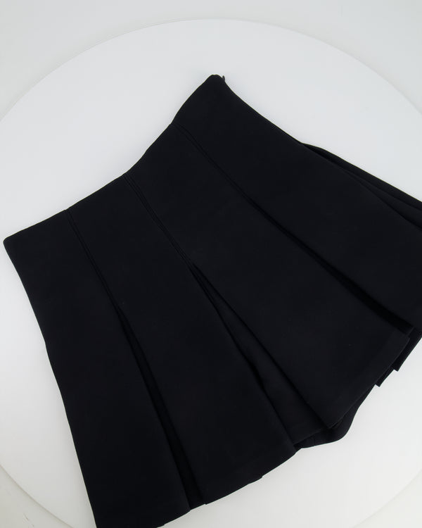 Christian Dior Black Mini Pleated Wool Skorts Size FR 38 (UK 10)