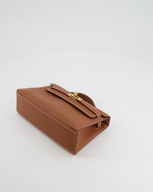 *RARE* Hermès Kelly Pochette in Gold Swift Leather with Gold Hardware