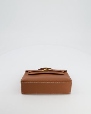 *RARE* Hermès Kelly Pochette in Gold Swift Leather with Gold Hardware