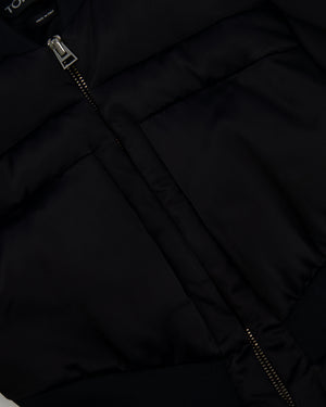 Tom Ford Black Padded Jacket with Waist and Sleeve Details Size IT 44 (UK 12)