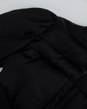 Tom Ford Black Padded Jacket with Waist and Sleeve Details Size IT 44 (UK 12)