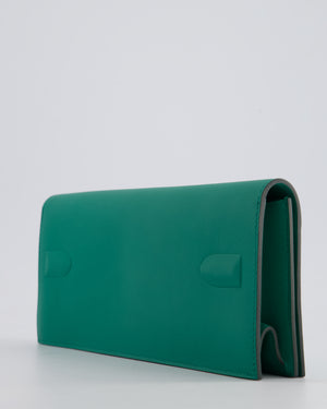 Hermès Birkin Shadow Cut Clutch Bag In Vert Vertigo Swift Leather