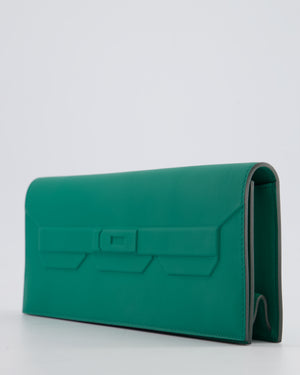 Hermès Birkin Shadow Cut Clutch Bag In Vert Vertigo Swift Leather