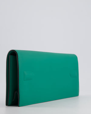 Hermès Birkin Shadow Cut Clutch Bag In Vert Vertigo Swift Leather