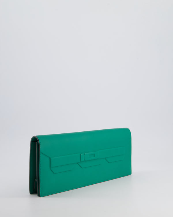 Hermès Birkin Shadow Cut Clutch Bag In Vert Vertigo Swift Leather