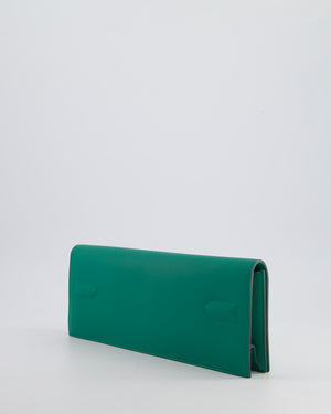 Hermès Birkin Shadow Cut Clutch Bag In Vert Vertigo Swift Leather