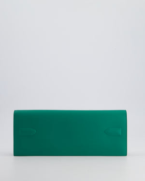 Hermès Birkin Shadow Cut Clutch Bag In Vert Vertigo Swift Leather