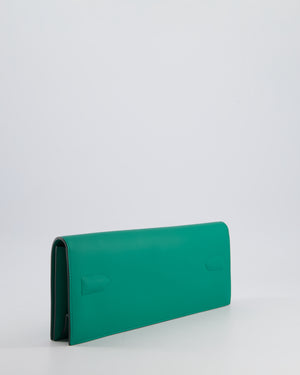 Hermès Birkin Shadow Cut Clutch Bag In Vert Vertigo Swift Leather