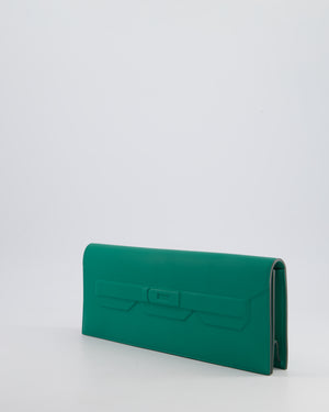 Hermès Birkin Shadow Cut Clutch Bag In Vert Vertigo Swift Leather