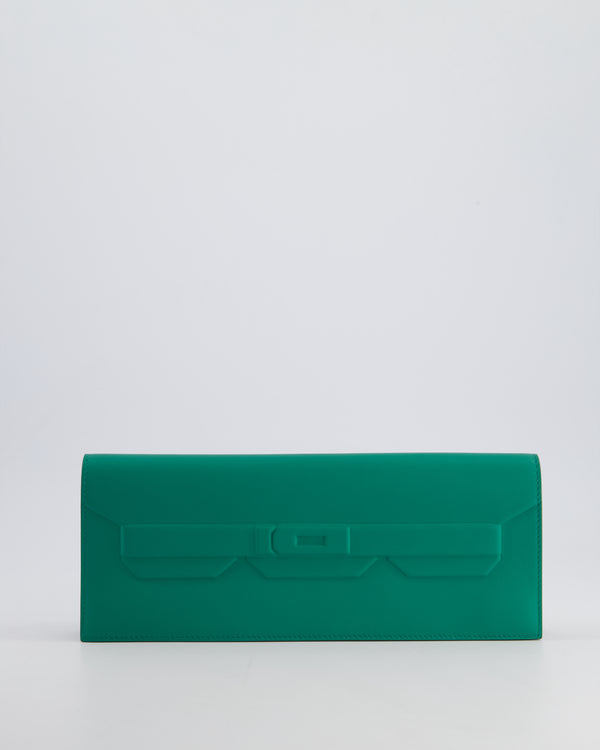 Hermès Birkin Shadow Cut Clutch Bag In Vert Vertigo Swift Leather