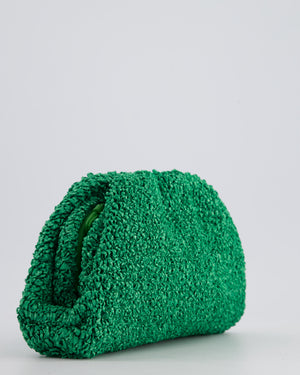 Bottega Veneta Green Raffia Grass Effect Mini Pouch Bag