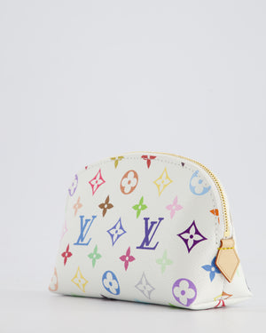 *HOT* Louis Vuitton X Takashi Murakami PM Cosmetic Pouch in Multi-Colour Monogram Canvas