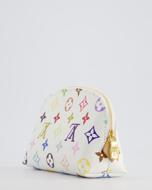 *HOT* Louis Vuitton X Takashi Murakami PM Cosmetic Pouch in Multi-Colour Monogram Canvas