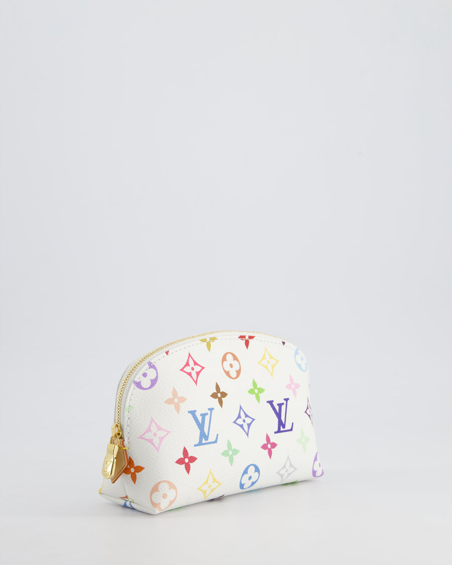 *HOT* Louis Vuitton X Takashi Murakami PM Cosmetic Pouch in Multi-Colour Monogram Canvas