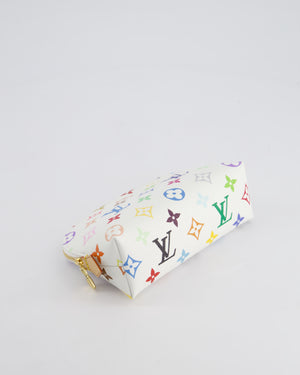 *HOT* Louis Vuitton X Takashi Murakami PM Cosmetic Pouch in Multi-Colour Monogram Canvas