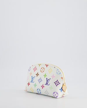 *HOT* Louis Vuitton X Takashi Murakami PM Cosmetic Pouch in Multi-Colour Monogram Canvas