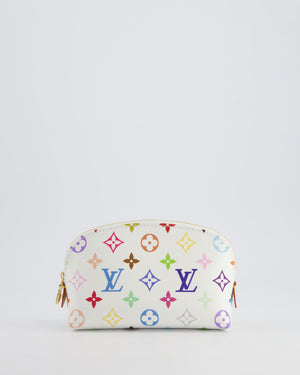 *HOT* Louis Vuitton X Takashi Murakami PM Cosmetic Pouch in Multi-Colour Monogram Canvas