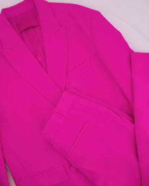 Valentino Hot Pink Blazer Jacket and Matching Trousers Set Size IT 38/42 (UK 6/10)