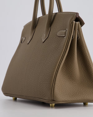 Hermès Birkin Retourne 25cm Bag in Etoupe Togo Leather with Gold Hardware