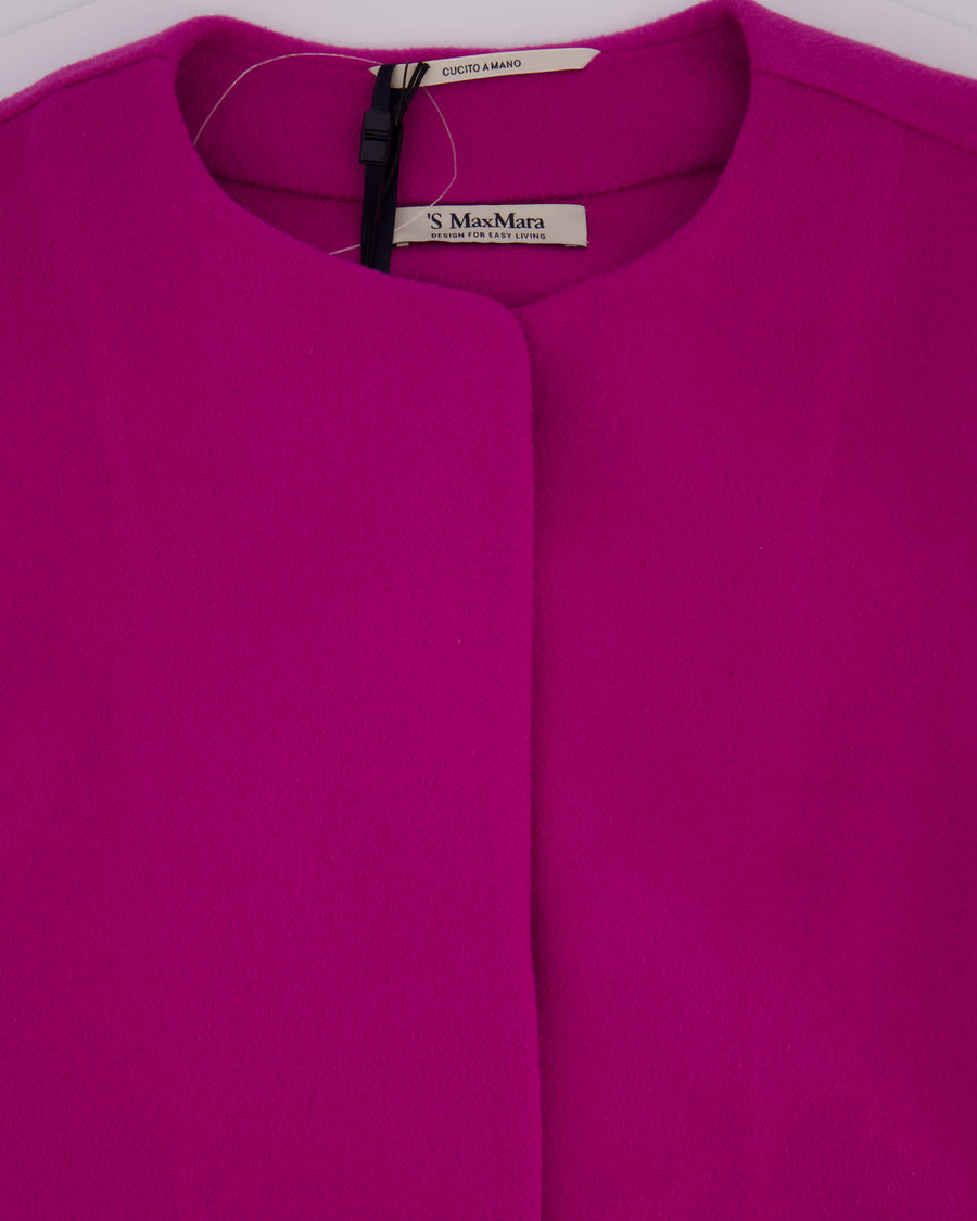 'S Max Mara Pink Wool Coat Size IT 44 (UK 12)