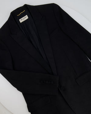 Saint Laurent Black Blazer with Stars and Stitching Detail Size FR 34 (UK 6)