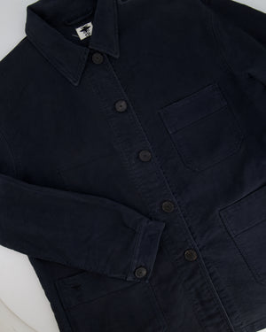 Christian Dior Denim Navy Long Sleeve Shirt Jacket with Back Details Size FR 36 (UK 8)